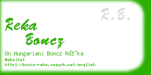 reka boncz business card